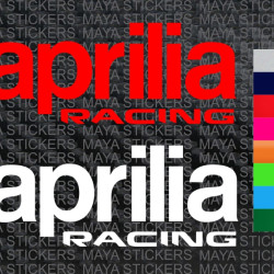 Aprilia racing new logo sticker for motorcycles, scooters, helmets ( Pair of 2)