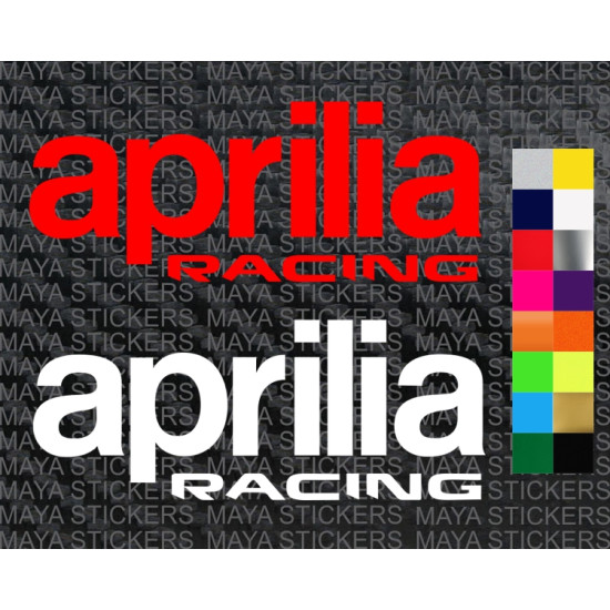 Aprilia racing new logo sticker for motorcycles, scooters, helmets ( Pair of 2)