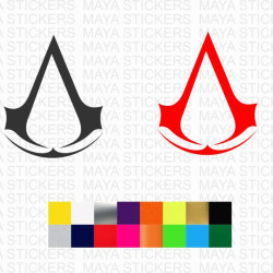 Assassin's Creed logo decal stickers for laptops, consoles, desktops and others