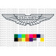 Aston martin logo sticker for cars, laptops