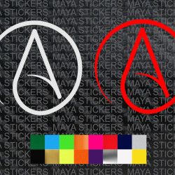 Atheist 'A' Symbol sticker for cars, bikes, laptops, mobiles