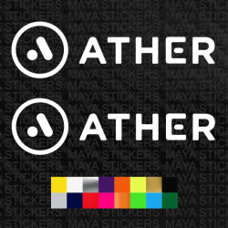Ather Energy Logo Decal – Premium Vinyl Sticker by Maya Stickers ( Pair of 2 )