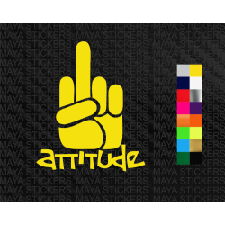 Attitude design sticker for bikes, cars, laptops & wall