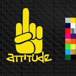 Attitude design sticker for bikes, cars, laptops & wall