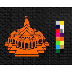 Ayodhya Ram temple decal sticker for cars, laptops, scooter, doors