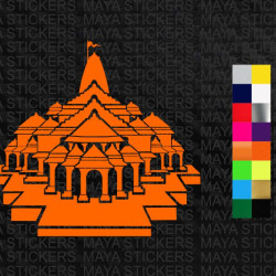Ayodhya Ram temple decal sticker for cars, laptops, scooter, doors