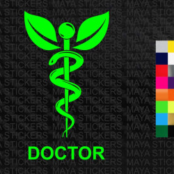 Ayurvedic doctor logo sticker for cars, bikes, laptops, doors