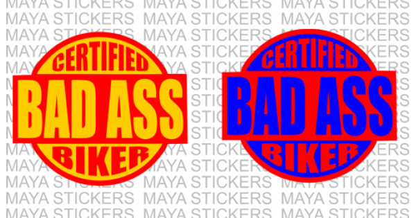 Machinist Certified Bad Ass Decals – 2 Pack, 4-Inch Tall Funny Stickers For Toolbox