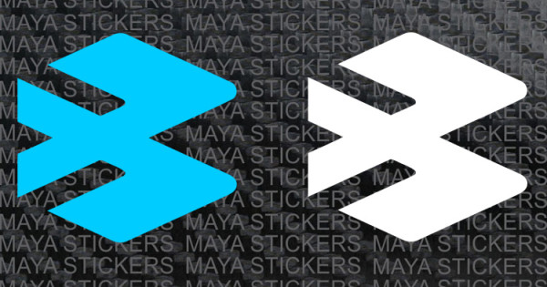 Bajaj B logo stickers in custom colors and sizes