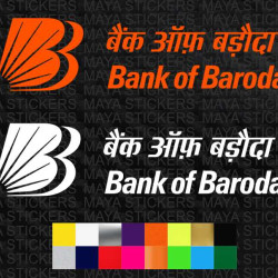 Bank of Baroda logo sticker for glass, cars, bikes, scooter, laptops