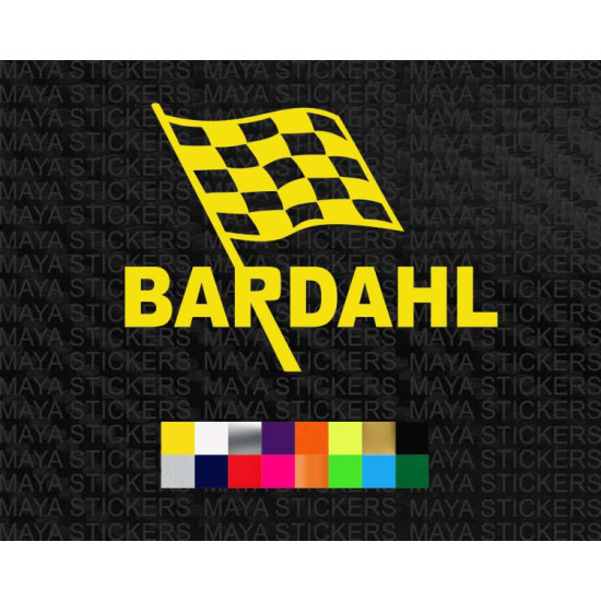 Bardahl logo stickers for cars, bikes, and others