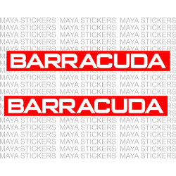 Barracuda Moto logo stickers for motorcycles, helmets