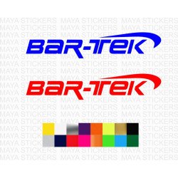 Bar-tek motorsports logo car stickers ( Pair of 2 )