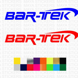 Bar-tek motorsports logo car stickers ( Pair of 2 )