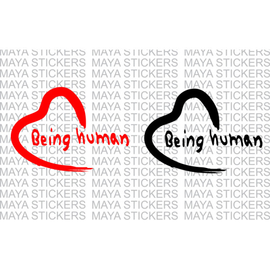 Being Human logo decal stickers for bikes, cars, laptops, mobile
