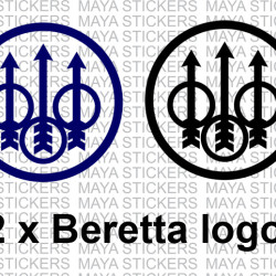 Beretta logo decal stickers  ( Pair of 2 )