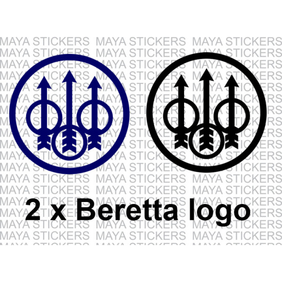 Beretta logo decal stickers  ( Pair of 2 )