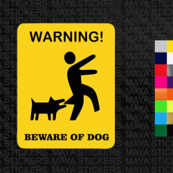 Beware of Dogs funny vinyl sticker / decal sign 