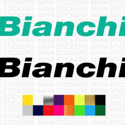 Bianchi bicycles logo stickers ( pair of 2 stickers )