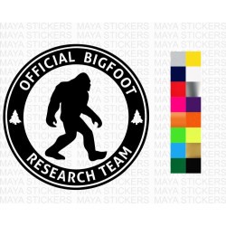 Bigfoot research team decal stickers for cars and laptops