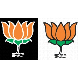 BJP lotus logo high quality decal stickers