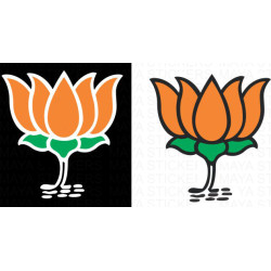 BJP lotus logo high quality decal stickers