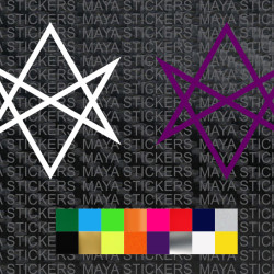 BMTH hexagram star decal sticker for cars, bikes, laptops, guitars, mobile