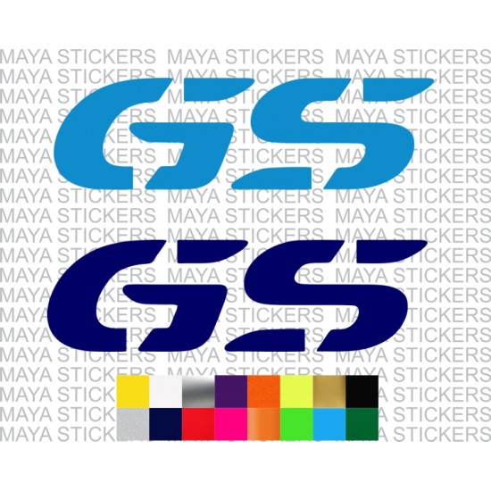 BMW GS logo stickers in custom colors and sizes
