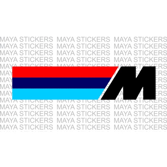 BMW M power logo with horizontal stripes
