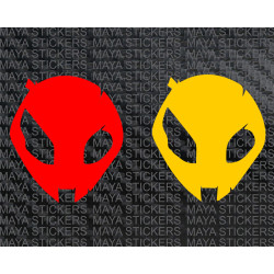 BMW S1000RR Alien head decal for motorcycles and helmets