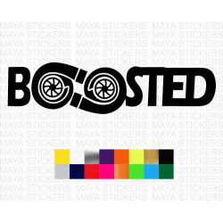 Boosted twin turbo JDM car stickers