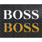 BOSS logo decal stickers for cars, bikes, laptops, helmet ( Pair of 2 )