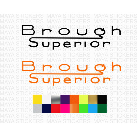 Brough superior logo motorcycle stickers ( Pair of 2 )