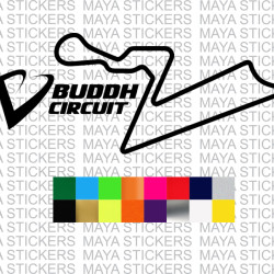 Buddh International circuit track logo sticker for cars and motorcycles