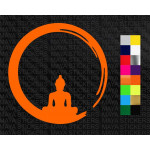 Buddha round design decal sticker for cars, bikes, laptops