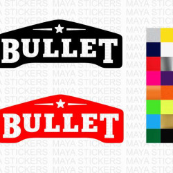 Bullet logo sticker for Royal Enfield bikes / helmets ( Pair of 2 )