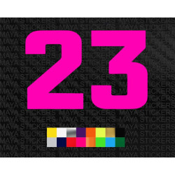 Enea bastianini 23 racing number bike stickers ( Pair of 2 )