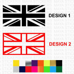 British Union Jack Flag logo stickers in single color for cars, bikes, laptops and others