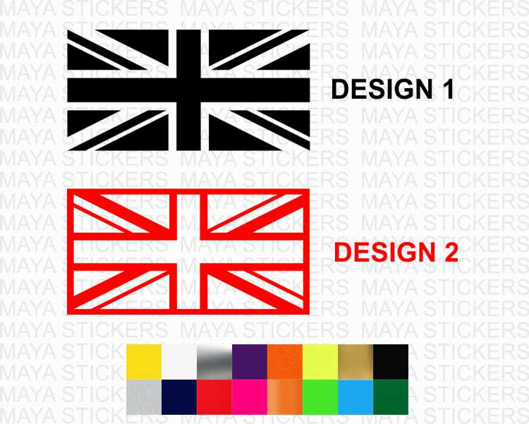 2x REFLECTIVE UNITED KINGDOM Flag Decal 3M Stickers BRITISH UNION JACK