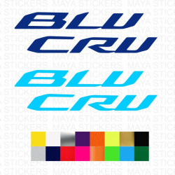 BLU CRU yamaha racing decal sticker for motorcycles and scooters ( Pair of 2 )