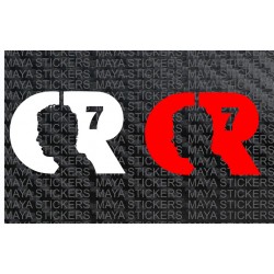 Cristiano Ronaldo CR7 silhouette logo sticker / decal 