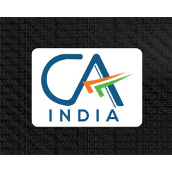CA India Chartered Accountant new logo sticker with background for cars, bikes, laptops, wall