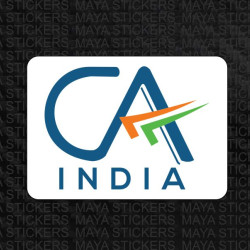 CA India Chartered Accountant new logo sticker with background for cars, bikes, laptops, wall