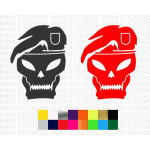 Call of Duty Black Ops skull logo sticker for laptops, desktops, cars, bikes 