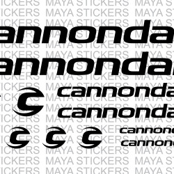 Cannondale bicycle logo sticker combo set