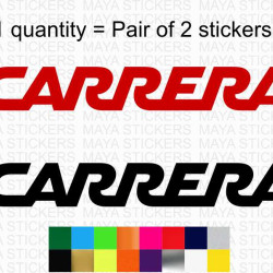 Carrera logo stickers for motorcycles and cars