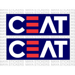 Ceat logo decal stickers with background. 