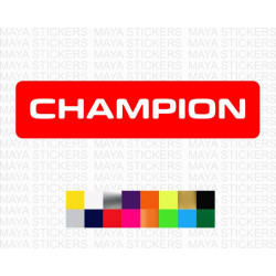 Champion logo stickers for cars and motorcycles