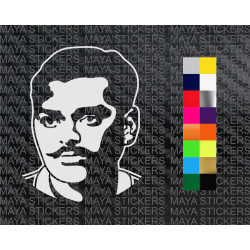 Chandrashekhar Azad decal sticke in custom colors and sizes