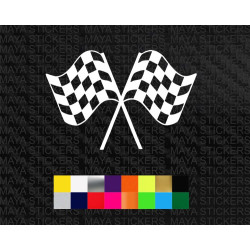 Checkered flag decal sticker for cars, motorcycles and helmets